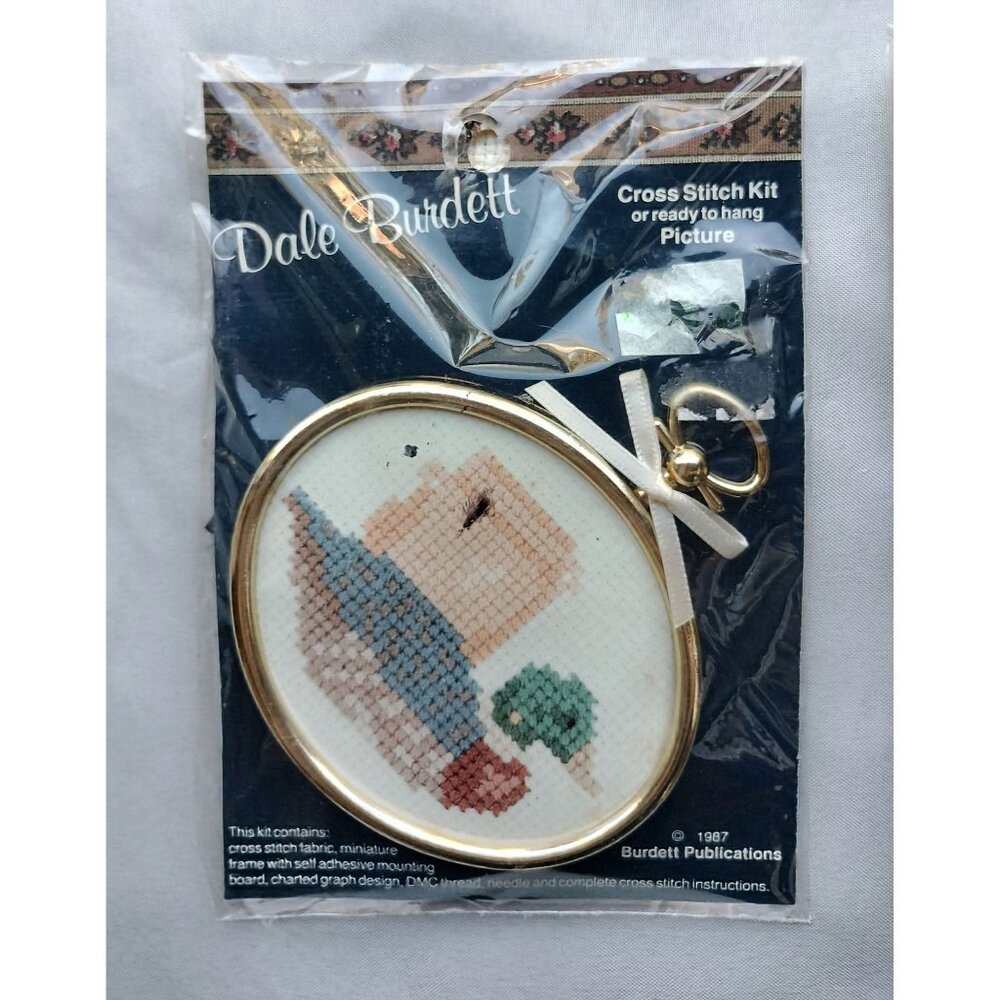 Dale Burdett Cross Stitch Kit Set "Make Mine Country" & "For Teacher" 1987 Minis - Picture 5 of 9